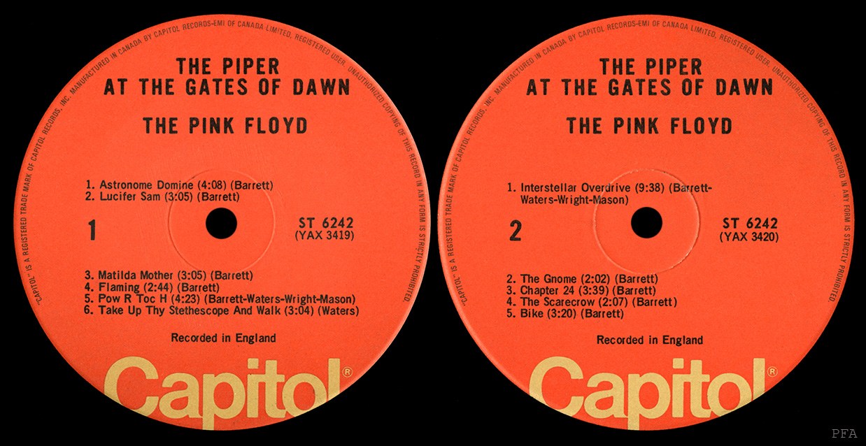 Pink Floyd Ltd Edition Reproduction Signature Gold LP Record