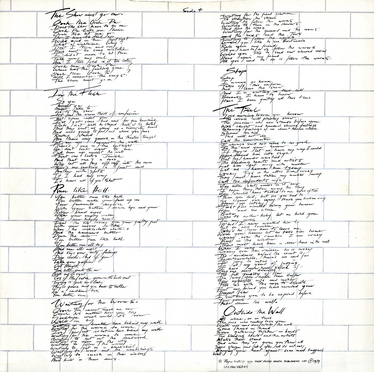 Pink Floyd The Wall Lyrics Genius At Joseph Gerlach Blog