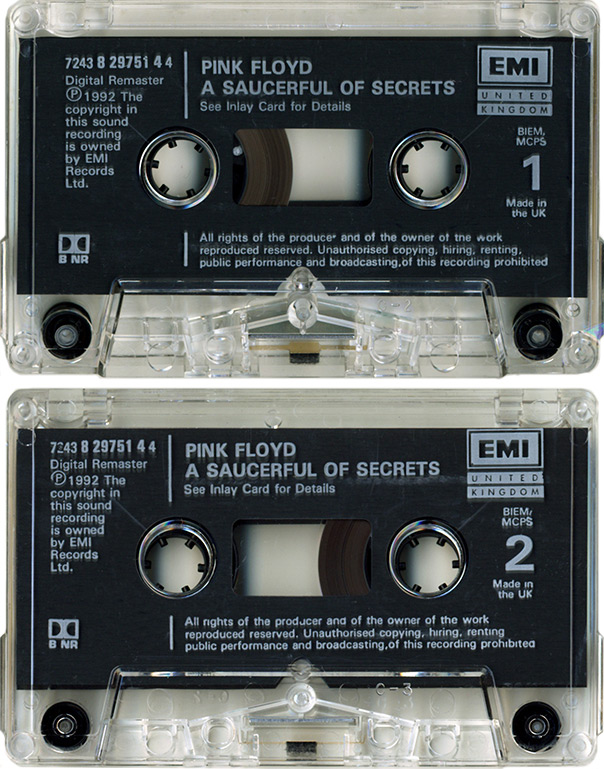 Pink Floyd Archives-U.K. Pink Floyd Cassette Tape Discography