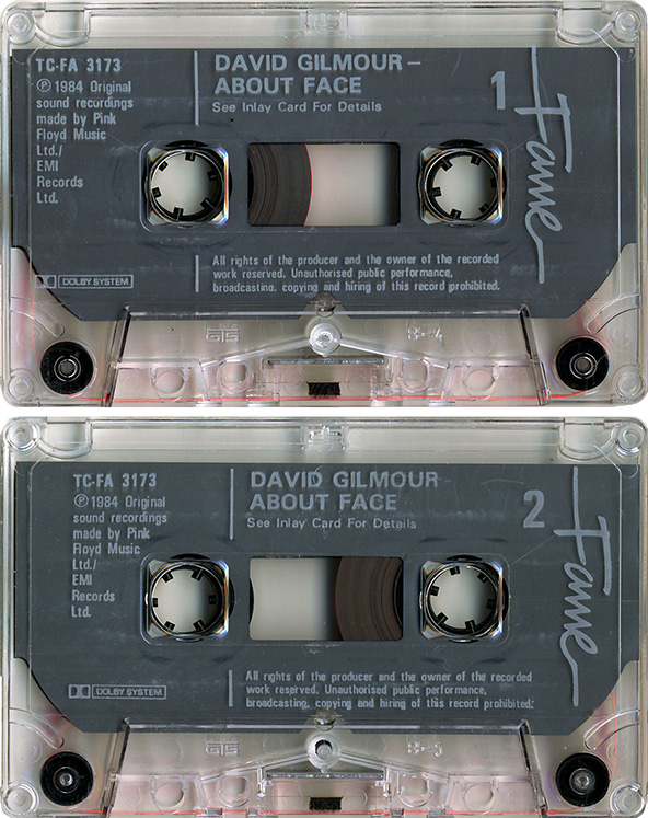 Pink Floyd Archives-U.K. David Gilmour Cassette Tape Discography