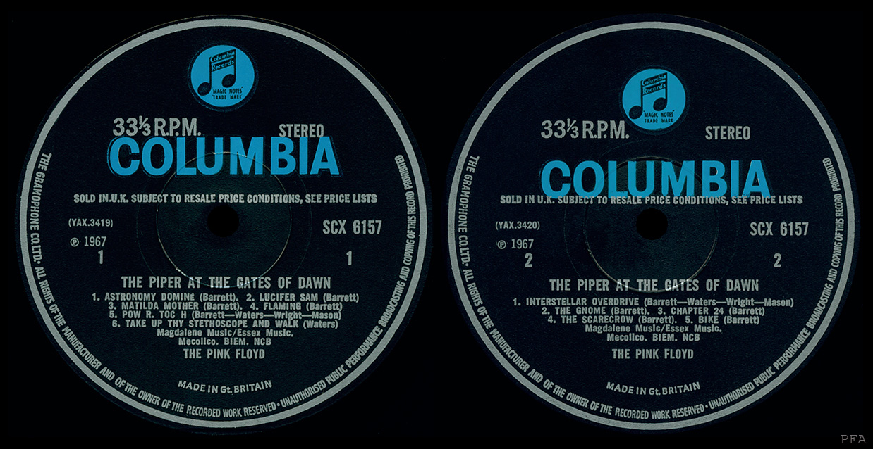 Pink Floyd Columbian Blue Record 75
