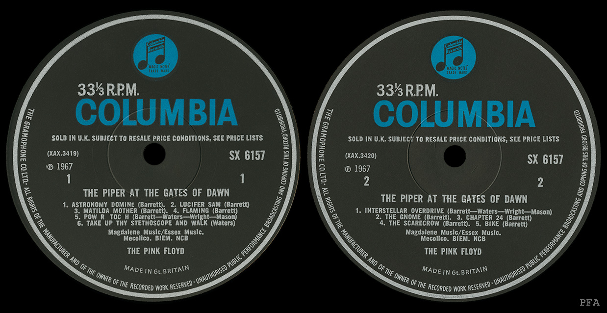 Pink Floyd Columbian Blue Record 100